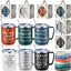 18 Pzas Tazas Café Navidad con Tapa Pajita 6 Vasos Térmicos