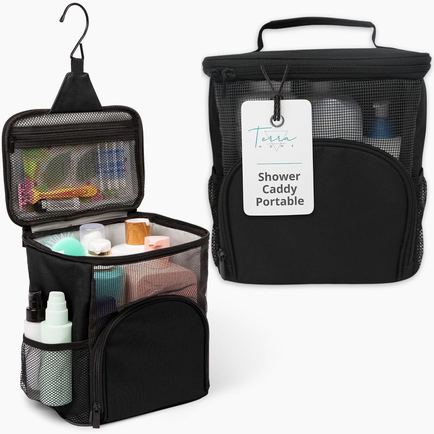 Caddy ducha portátil malla plegable dormitorio