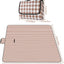 Manta picnic impermeable 80x80" cuadros café asa
