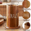 Dispensador pajitas madera acacia organizador cocina