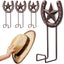 Percha sombrero vaquero set 4 ganchos metal decoración