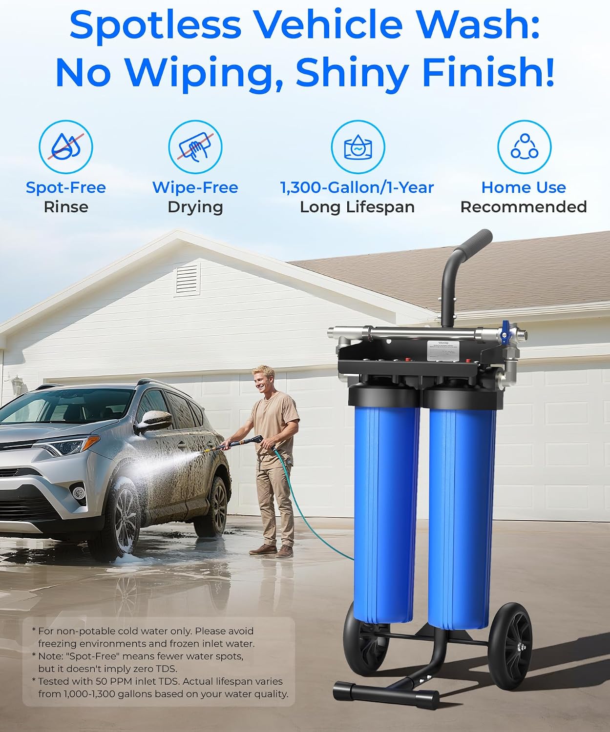 Filtro agua lavado auto sin manchas resina wd-cwe2