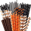 Pajitas calabaza Halloween biodegradables 7.75pulg pack 100