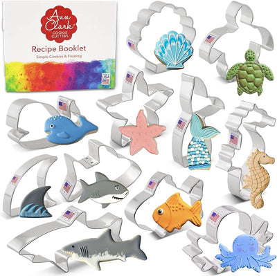 Set 11 Pzas Cortador Galletas Under The Sea Pescado Tiburón