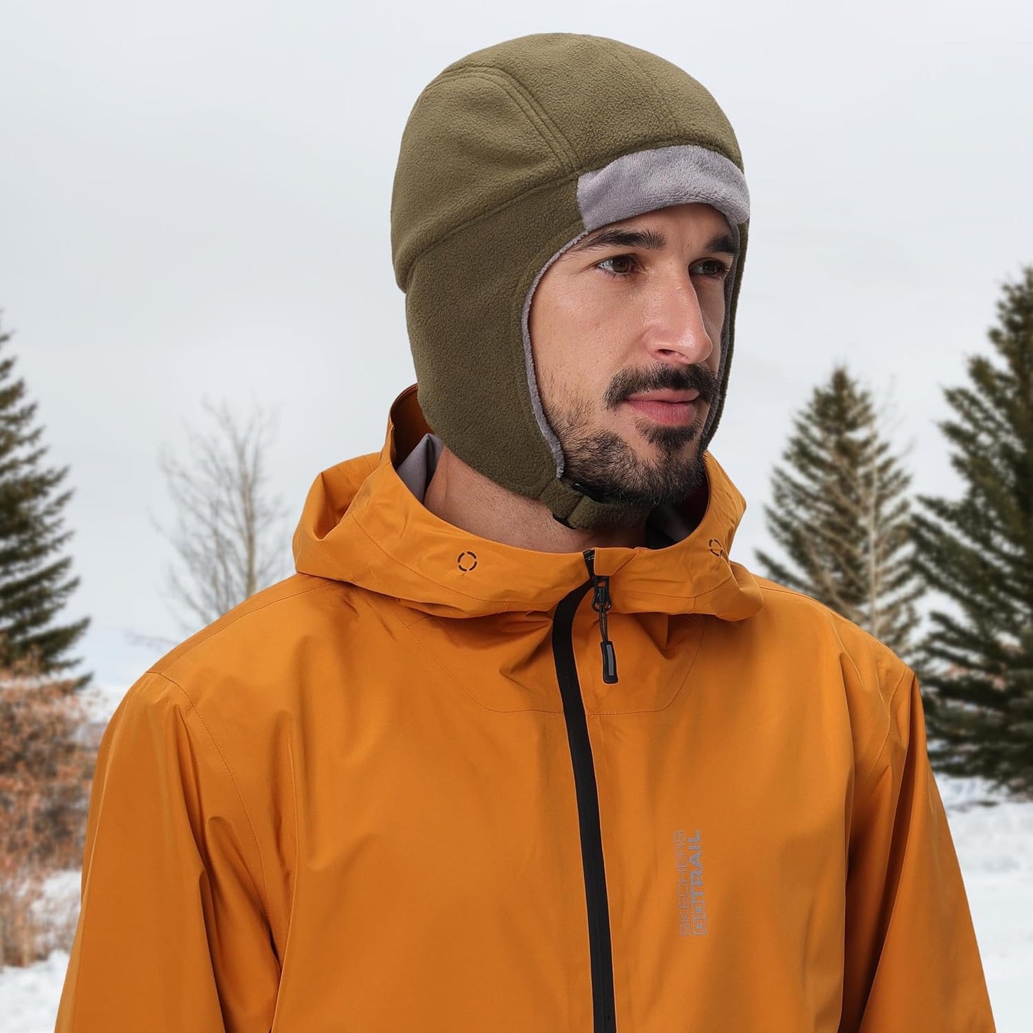 Gorro térmico polar con orejeras para hombre invierno