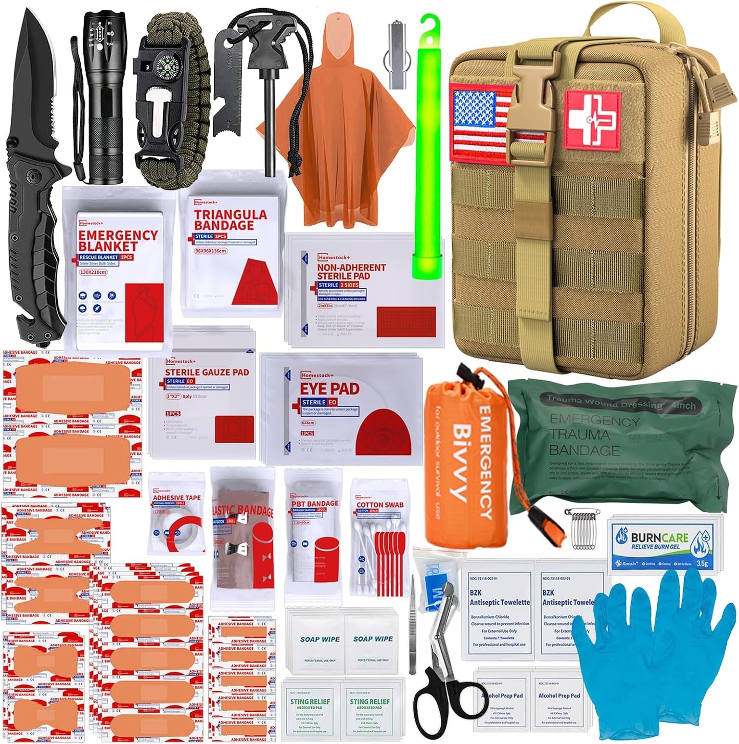 Kit primeros auxilios Molle táctico camping caza