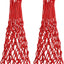 2 Pzas Red Baloncesto Profesional 12 Bucles Color Rojo