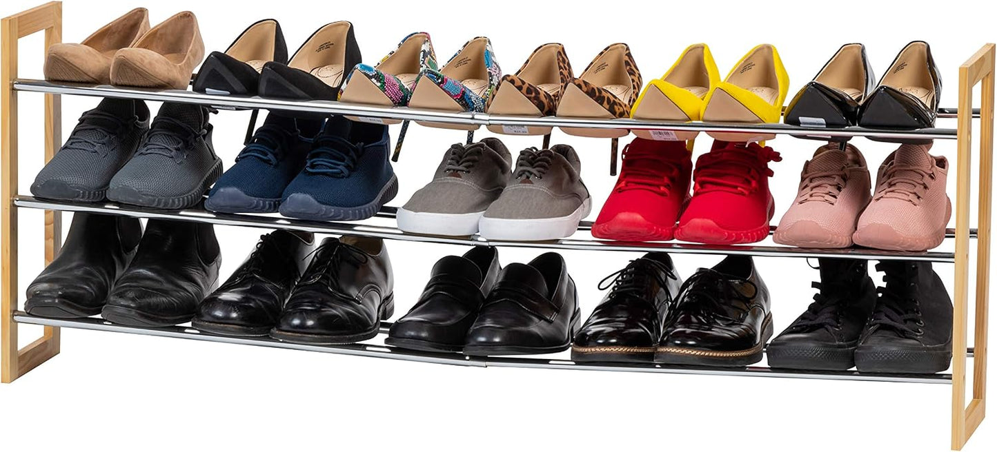 Zapatero 3 niveles metal extensible para 15 pares