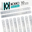 Regla metal 12pulg acero inox 10 pzas con mesa conversion