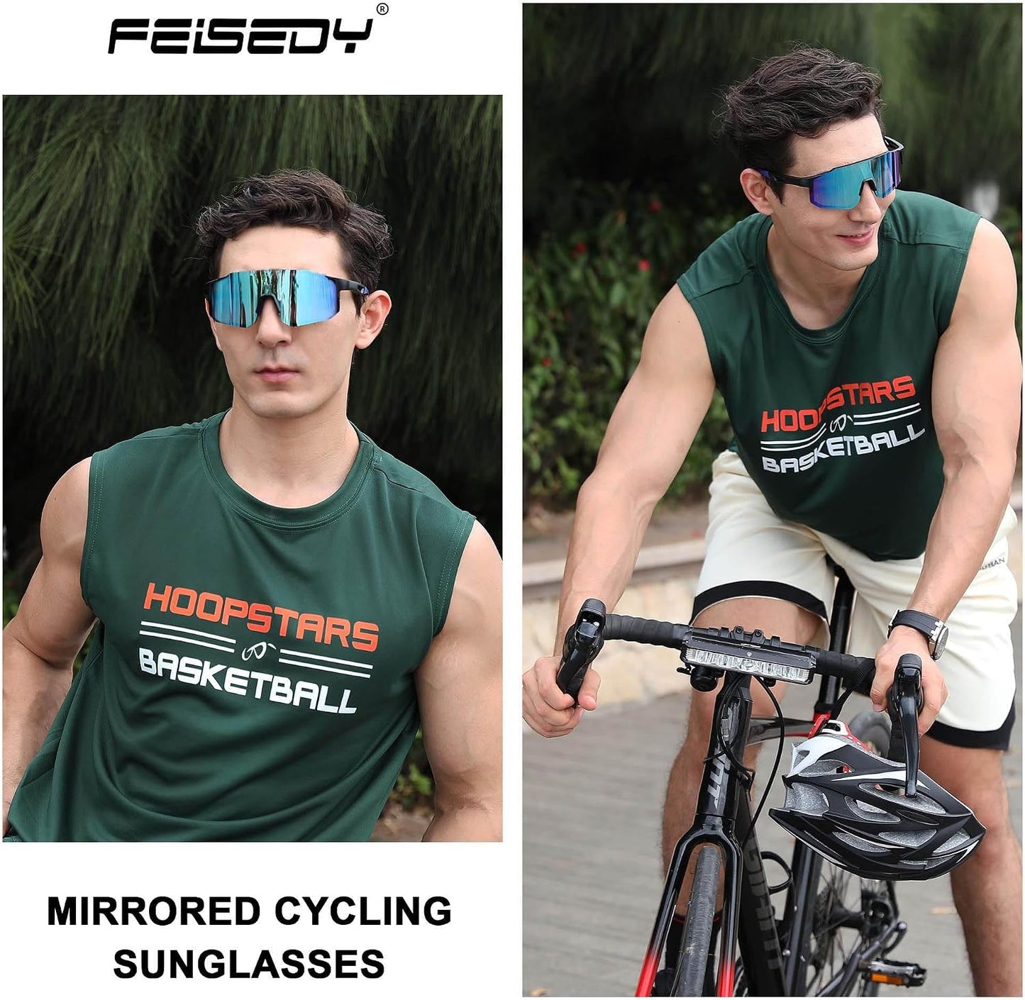 Gafas sol deportivas UV400 B2388 para hombres mujeres