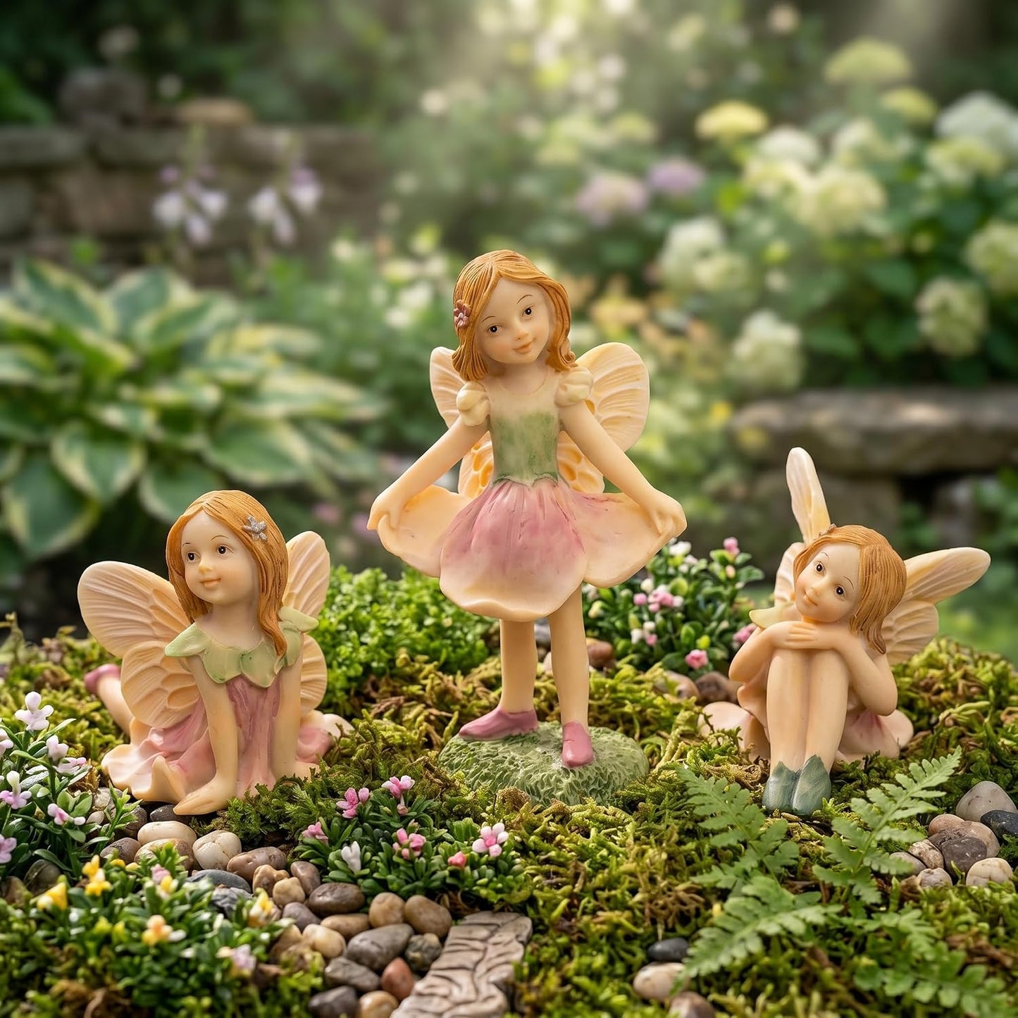 3 Pzas Miniaturas Hadas Decoración Terrario