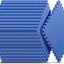Alfombrilla EVA entrelazada gimnasio 24x24pulg azul