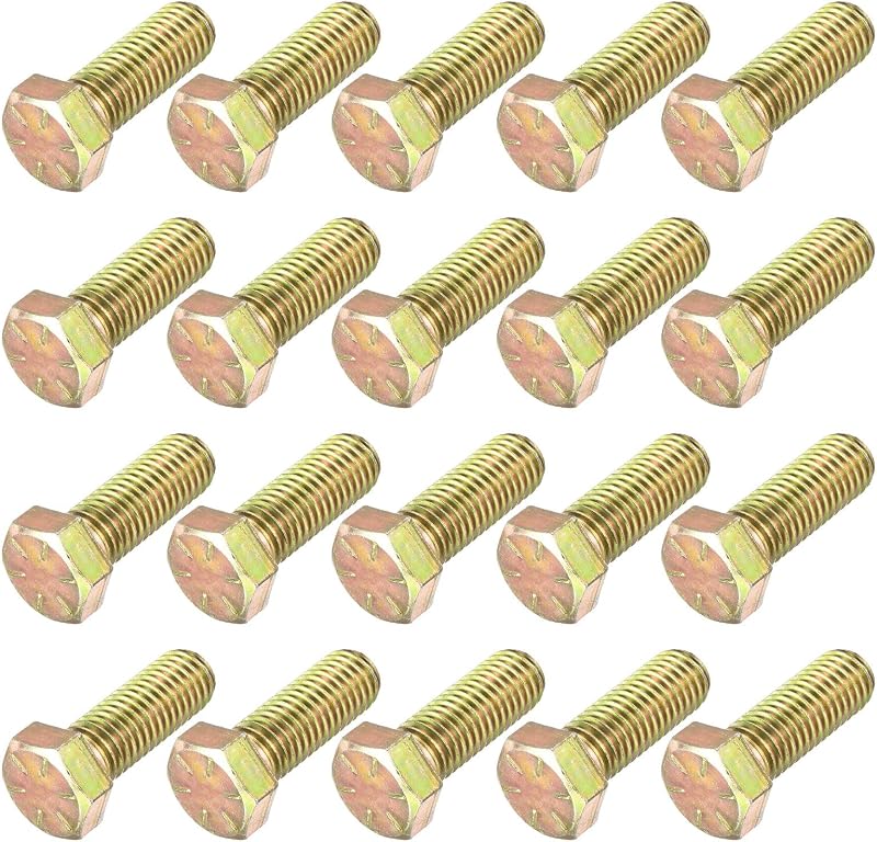 30 Tornillos hexagonales 5/8-11x1-3/4 acero carbono chapado