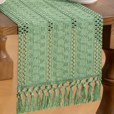 Mesa Camino Bohemio 48pulg Estilo Granja Verde Salvia