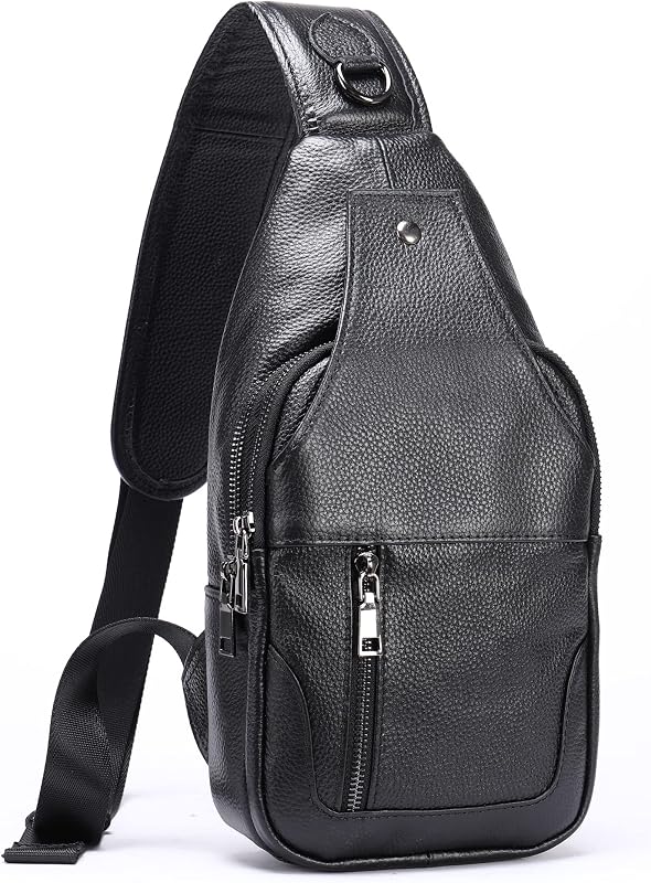 Bolso bandolera cuero genuino hombre