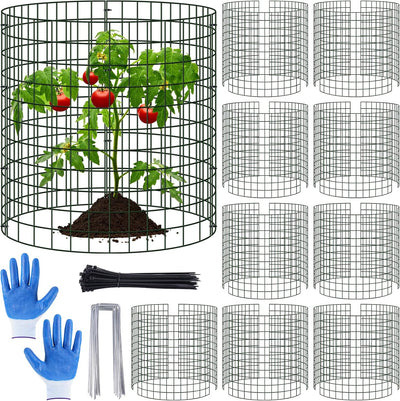 Pack 10 protectores plantas alambre 13.5x14pulg 30 pzas malla