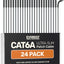 Cables Ethernet Cat6A delgados 15pies pack 24 negro 32AWG
