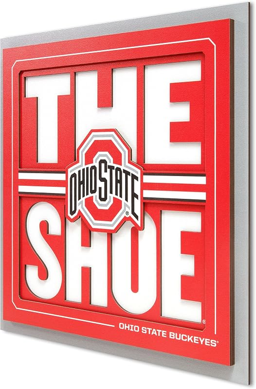 Arte 3D Pared Eslóganes Ohio State Buckeyes NCAA