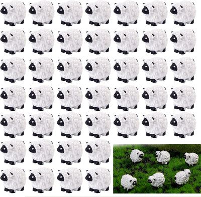 60 Pzas Mini Ovejas Resina Variedad Animales Accesorios Jardín