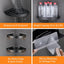 Organiz. ducha adhesivo con ganchos aluminio set 2