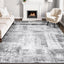 Alfombra 8x10ft para sala interior antiderrap gris