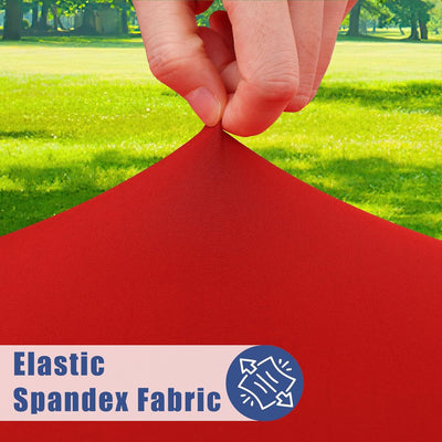 Mantel redondo elastano elástico impermeable 45-56pulg color rojo