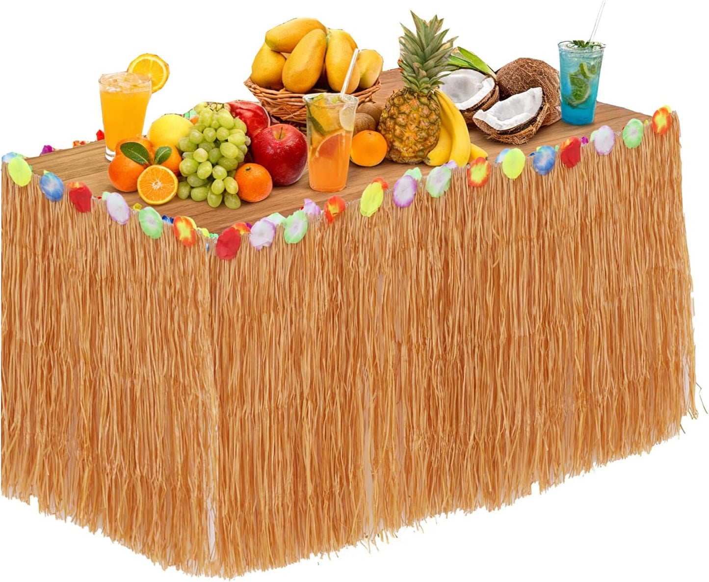 Falda mesa hawaiana 9x29.5pulg decoración fiesta Luau