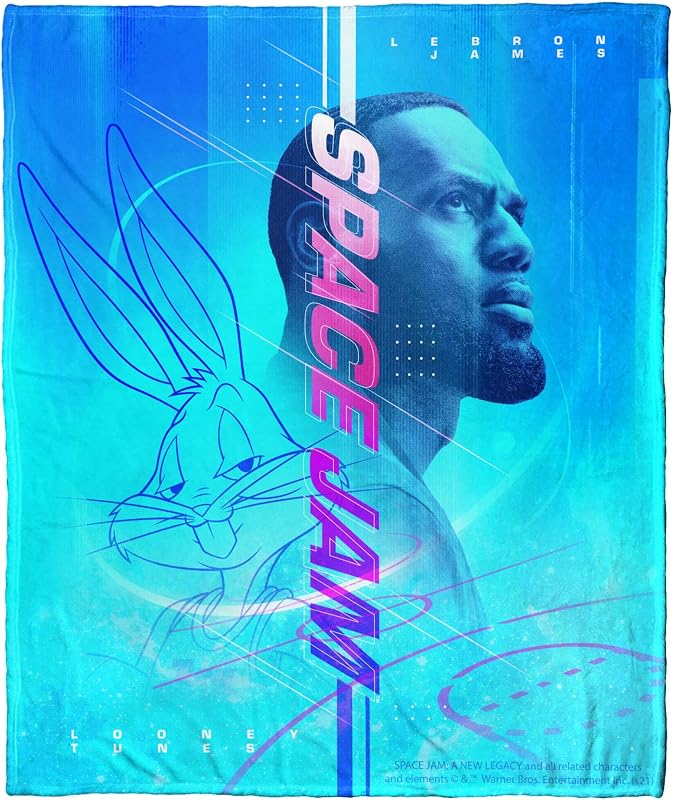 Manta Space Jam 2 50x60 pulg color dorado