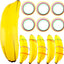6 Anillos Inflables Plátano 24 Pzas Plástico Juego Fiesta