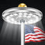 Luz sol. poste 15-30ft 29 LED plateadas impermeable