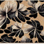 Tapete fibra coco puerta entrada casa abstracto negro beige
