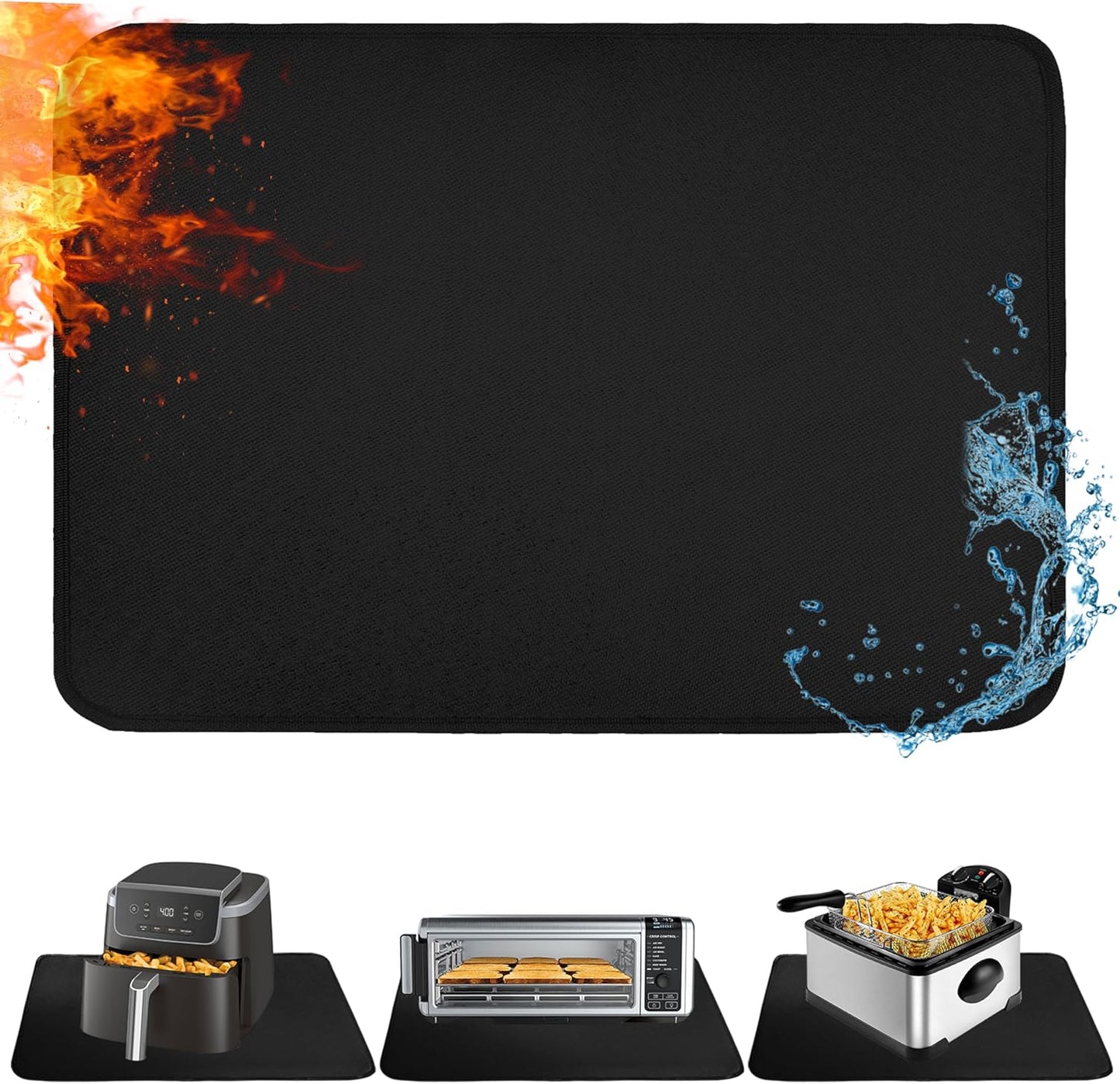 Tapete resistente calor encimera 16x78pulg protector barra café