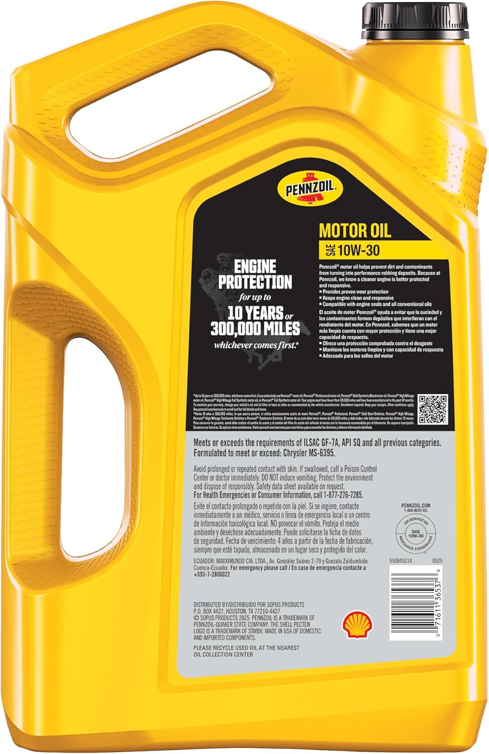 Aceite motor 10W-30 5qt pack 3
