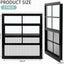 2 Ventanas Cobertizo Negro 24x27pulg Vidrio Templado