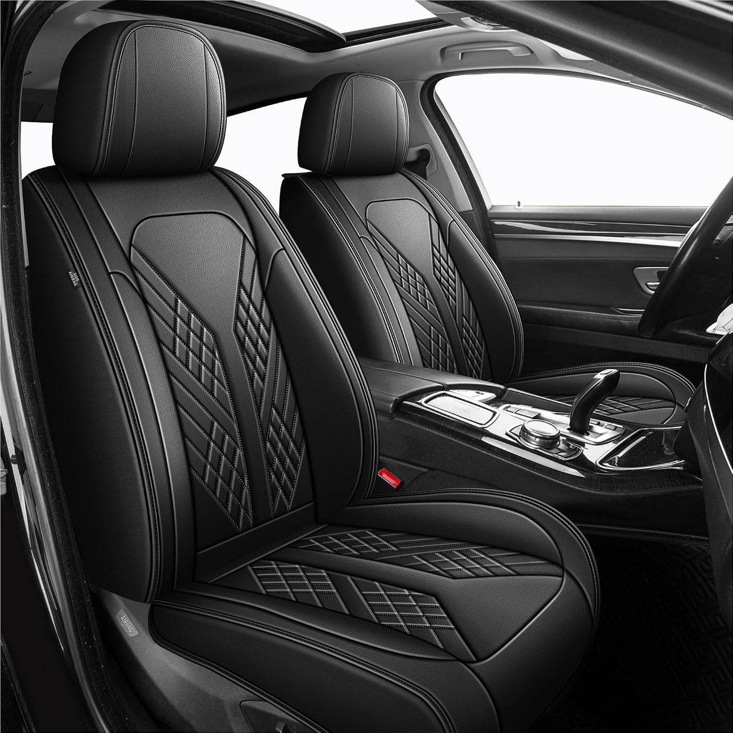 Fundas asiento Nissan Rogue Sport 17-22 piel sintética negro