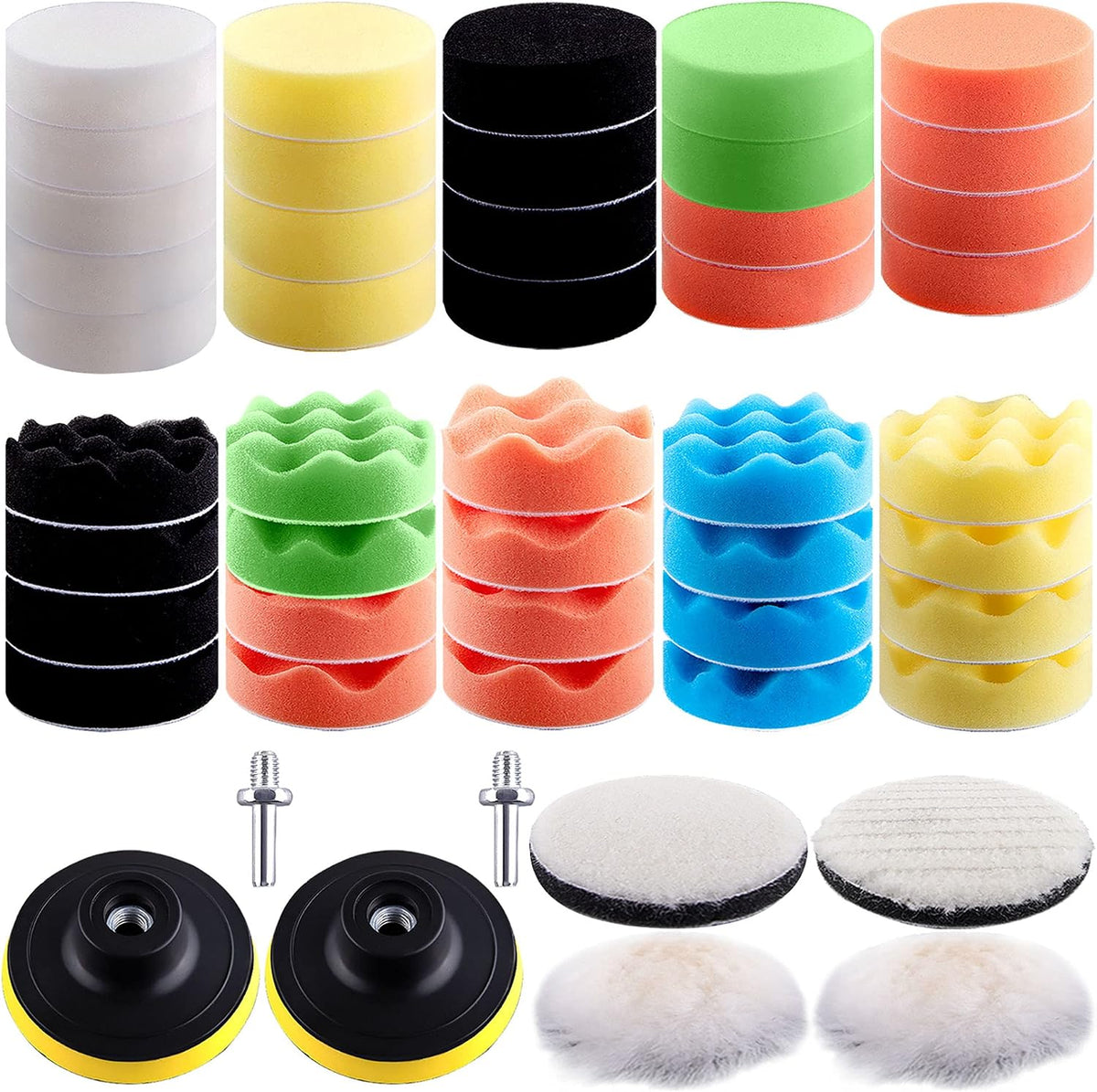 Kit 48 Almohadillas Pulido 3pulg Espuma Taladro