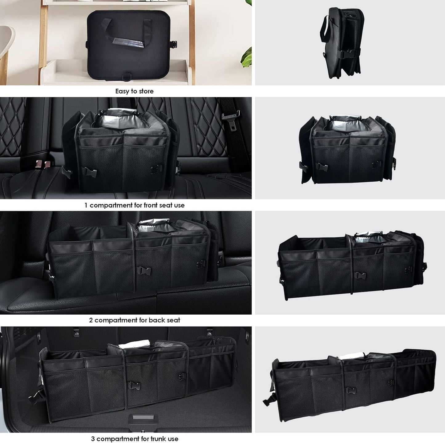 Organiz. maletero SUV 95L con refrigerador 3 compartimentos