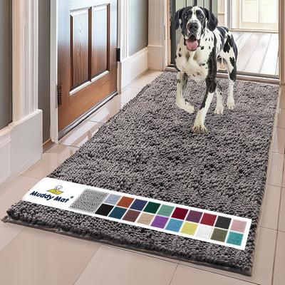 Tapete microfibra puerta perro antiderrap 24x60pulg