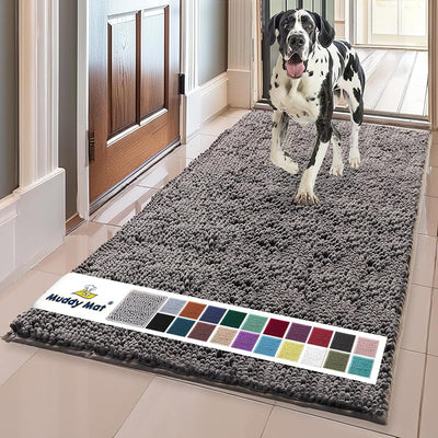 Tapete microfibra puerta perro antiderrap 24x60pulg