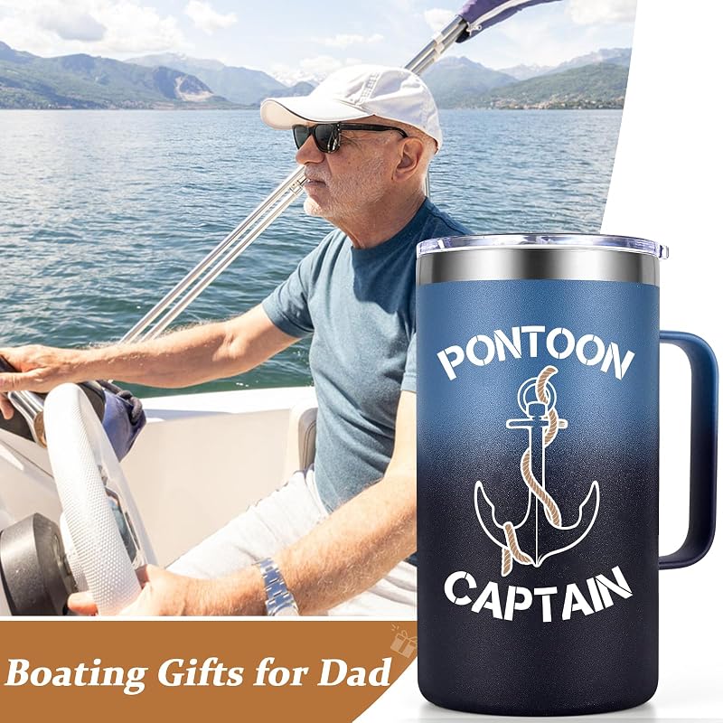 Taza café aislada regalo náutico para papá capitán
