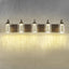 Luces baño LED 5 modos color acabado bronce burbuja cristal