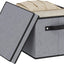 Contenedor almacenamiento canasta gris 16.5x11.8x10.2"