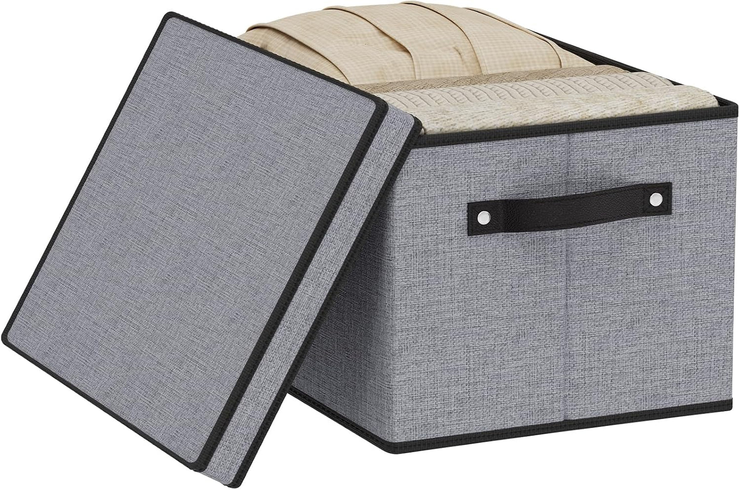 Contenedor almacenamiento canasta gris 16.5x11.8x10.2"