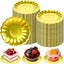 100 mini platos de postre para cupcakes 3.5 pulgadas dorados