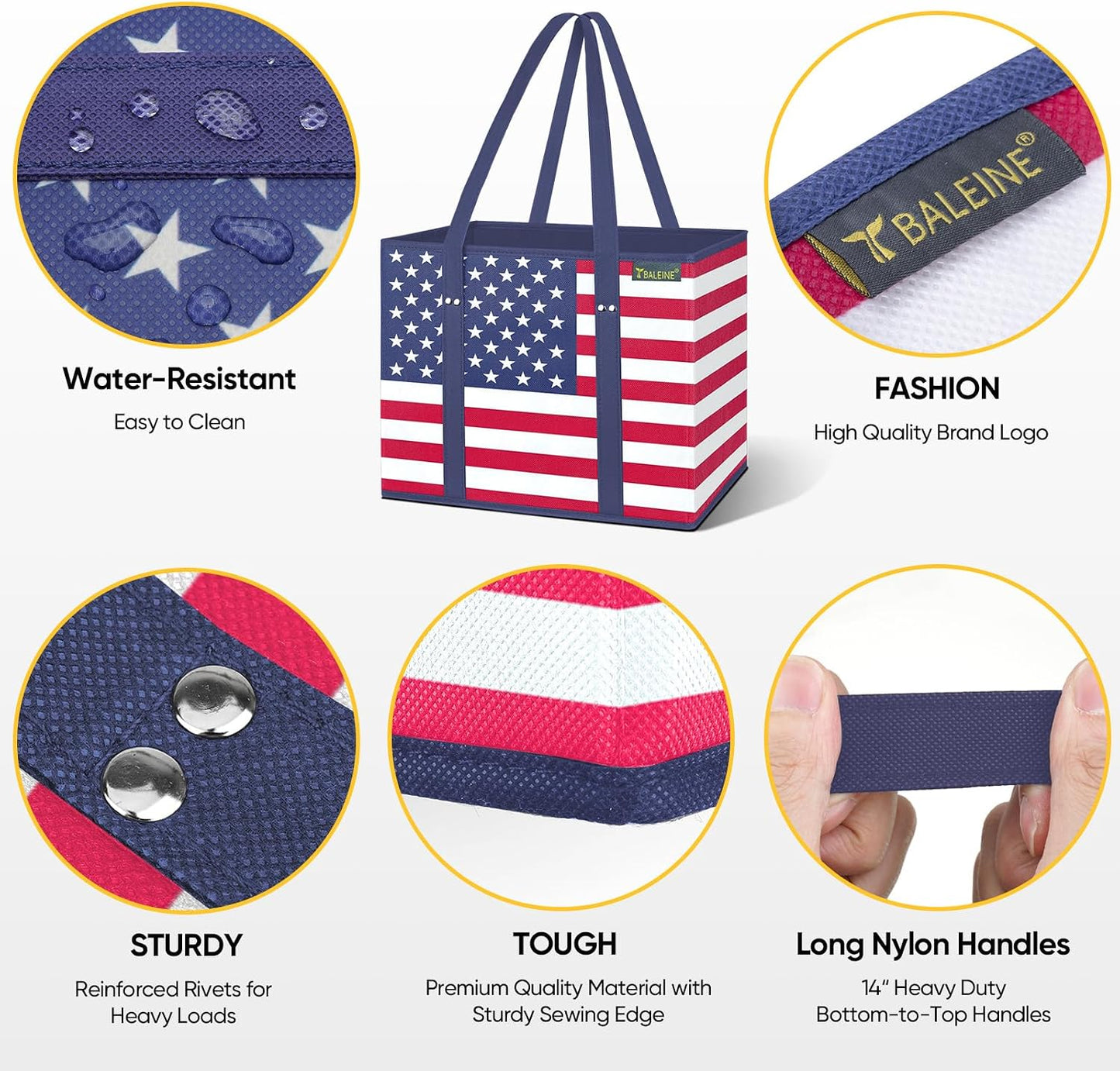 3 Pzas Bolsas Reutiliz. Comestibles Plegables Reforzadas