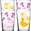 4 Vases Vidrio Vintage Ducky & Bunny 7oz para Niños