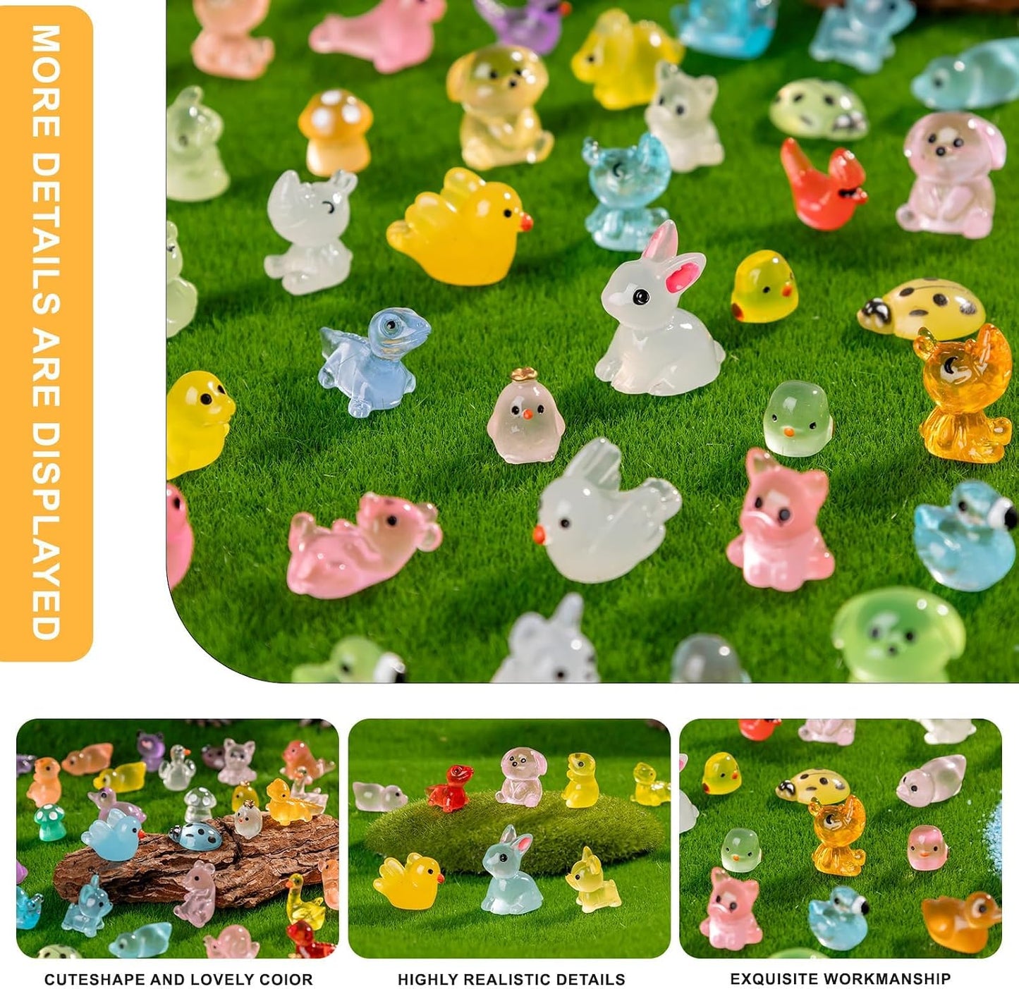 140 Pzas figuras animales resina miniatura jardín