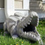 Estatua cocodrilo desviador lluvia jardín antisalpicaduras