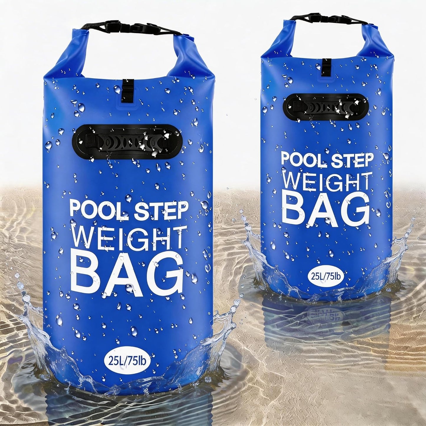 2 Escaleras Piscina 75lb Resistentes PVC 500D