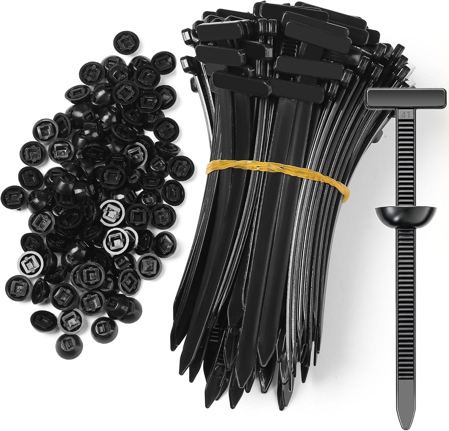 50 Hebillas Nailon para Cables con Pasador y Botón